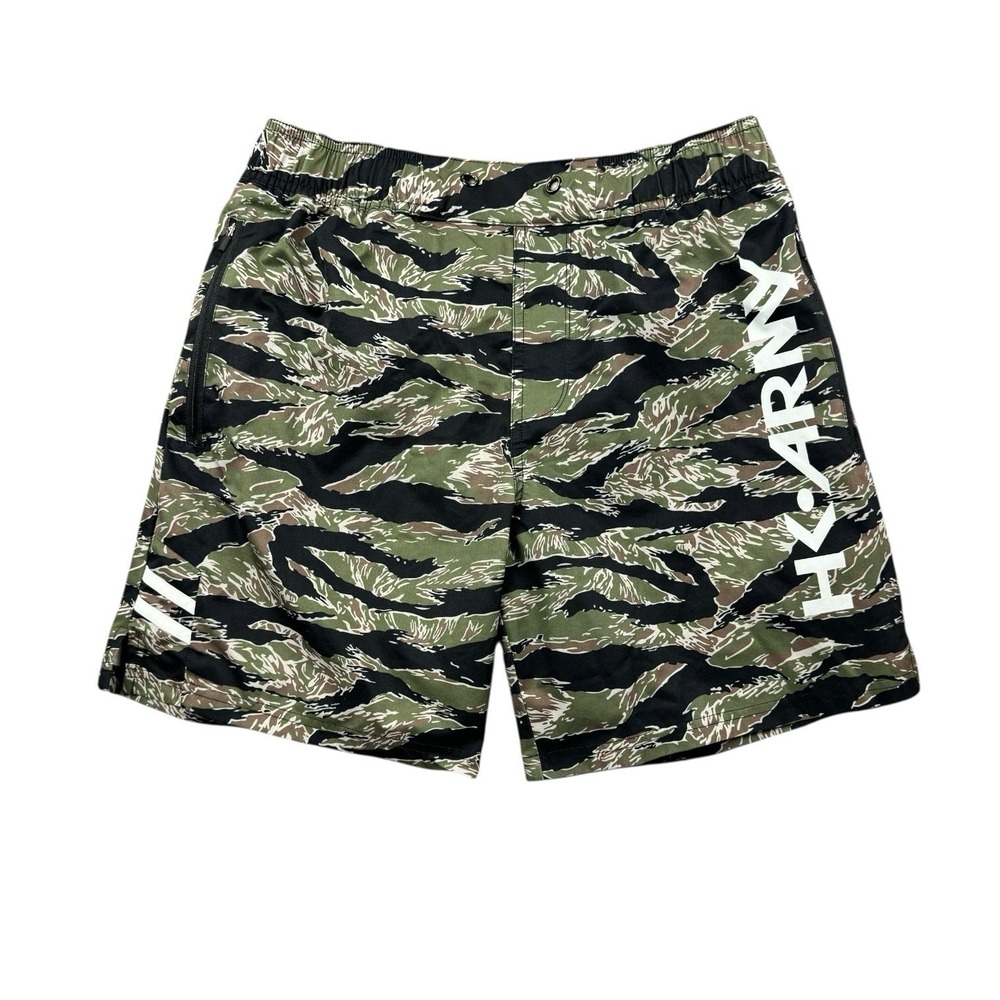 HK Army Shorts Men Small Tiger Stripe Camo Paintball Lined Zip Pockets‎